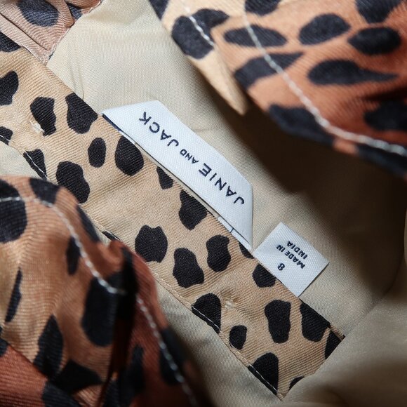 Girls Janie and Jack Marzipan Leopard Animal Print Smocked Ruffle Dress size 8 - Picture 5 of 5